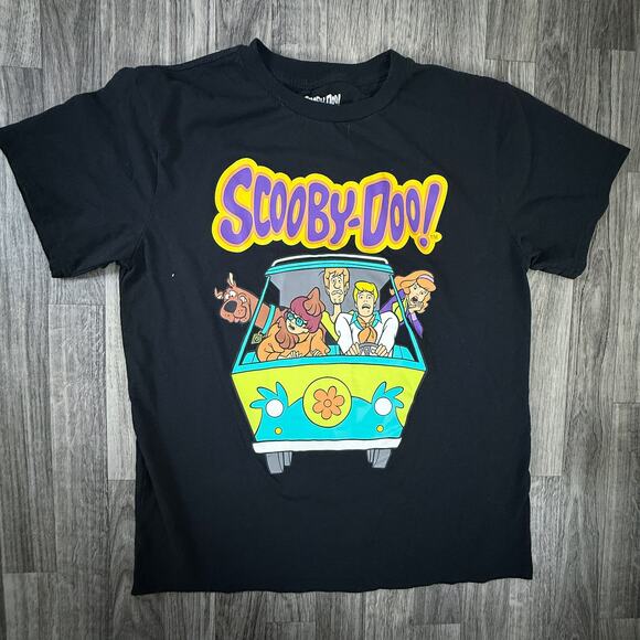 Scooby-Doo Mystery Machine T-Shirt Black XL Hanna-Barbera Cartoon Tee - Picture 1 of 5